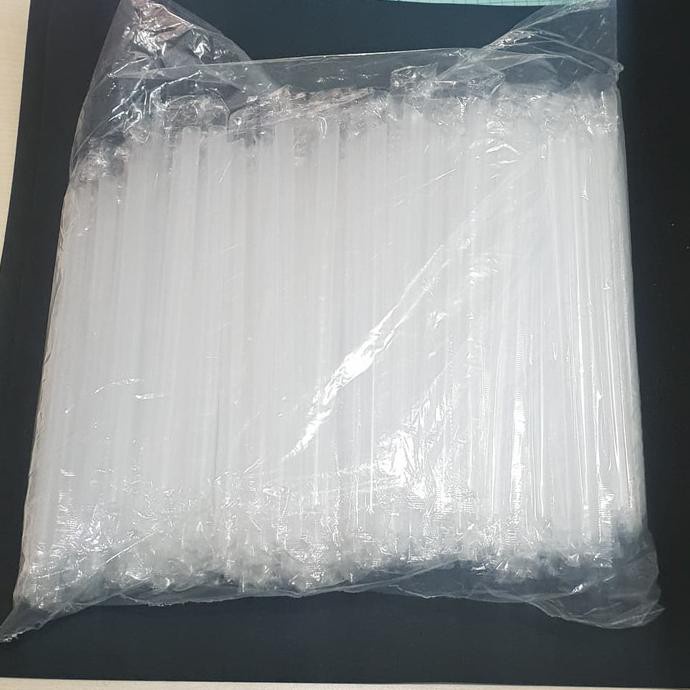 Sedotan Buble 8 mm Bening Transparant Higienis - Boba ( 100 pc )