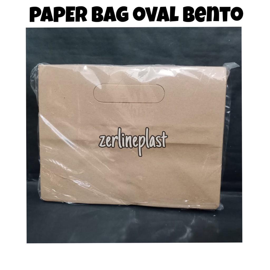 PaperBag OVAL Coklat BENTO (Tas Kertas OVAL Coklat)