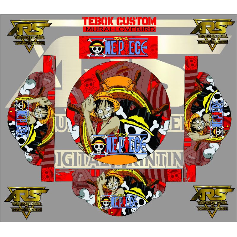 STICKER TEBOK LOVEBIRD - DECAL SANGKAR LOVEBIRD