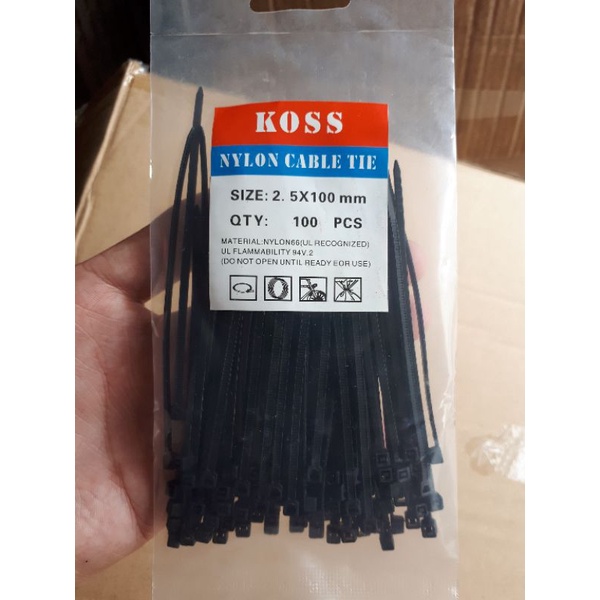 Nylon Cable Tie/Tali Ties/Kabel Ties Ukuran Panjang 100mm ( Harga 1 bungkus isi 100pcs )