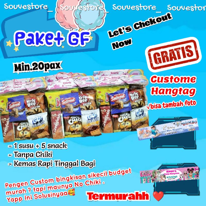 Paket Snack Ultah Anak || Bingkisan Ulang Tahun || Paket Susu Greenfield || Bingkisan Ultah no Chiki | Snack Ultah surabaya