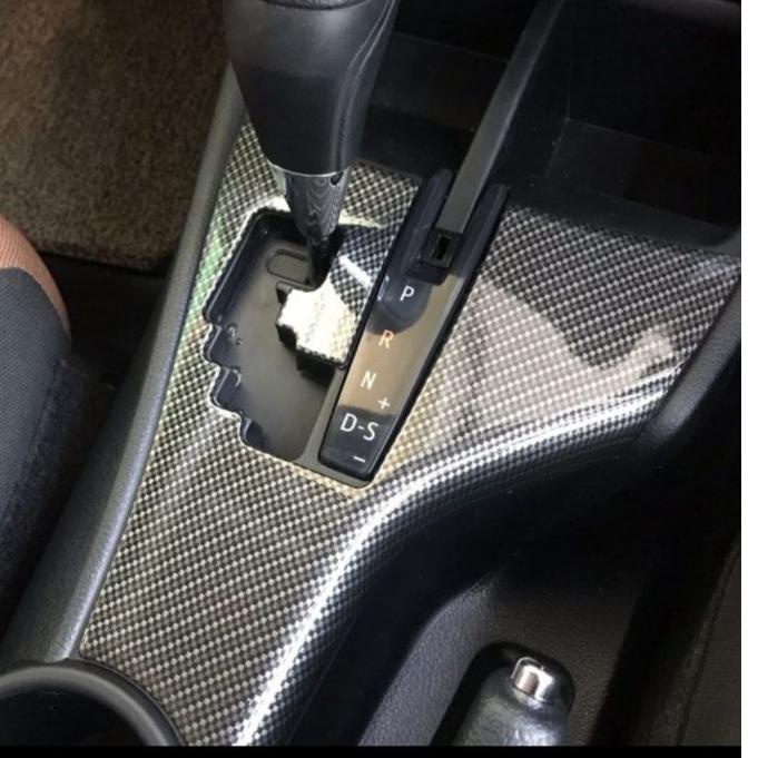 ☜ panel gear GIGI MOBIL matic toyota Innova Inova reborn 2016 sampai 2022 CARBON kayu wood HITAM dof