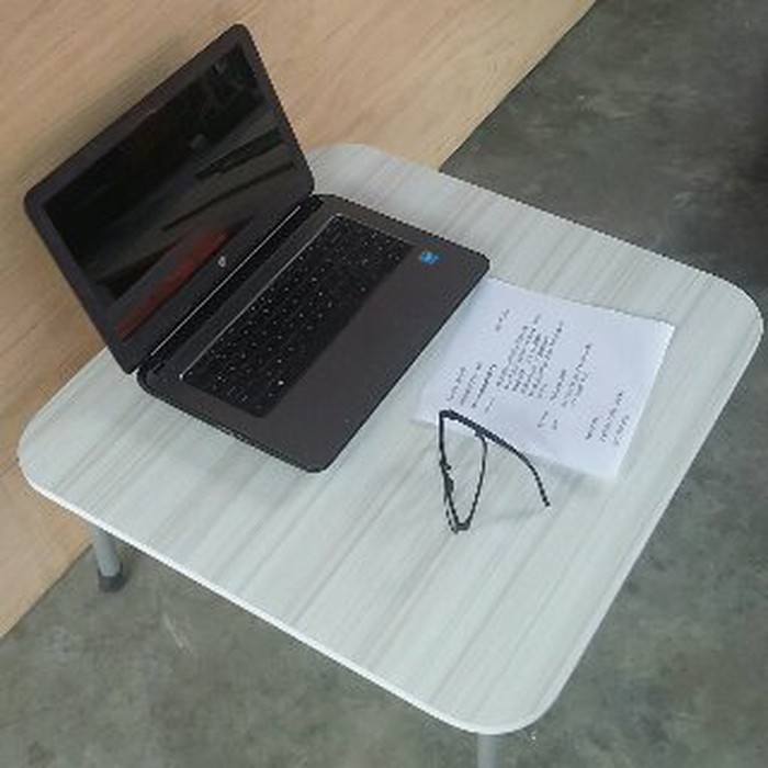 meja laptop  lipat   portable  jumbo  kayu