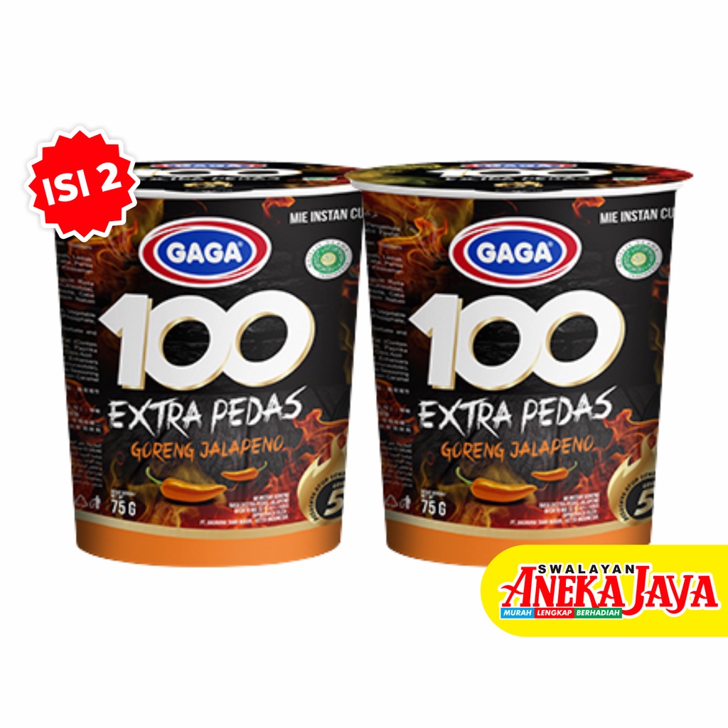 

MIE INSTAN CUP GAGA 100 GORENG EXTRA PEDAS JALAPENO ISI 2 PCS