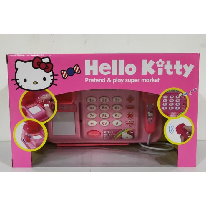 Mainan Kasir Sturk Timbangan Kasir hello Kitty Kasir HK Cash Register SuperMarket HK - Mainan Anak Termurah-4
