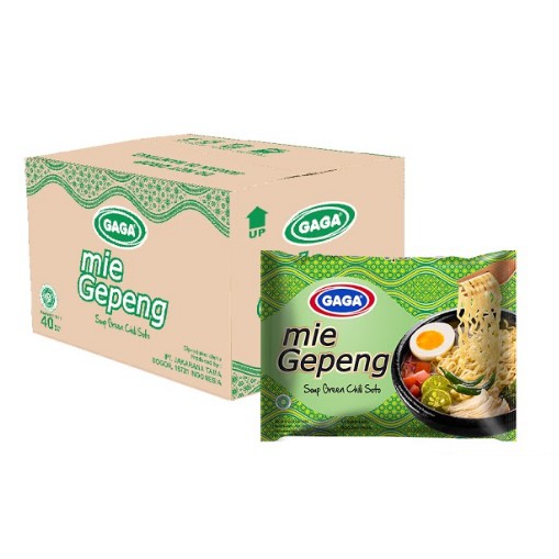 

Mie Gepeng Kuah Soto Cabe Hijau 67g (1 ktn = 40 pcs )