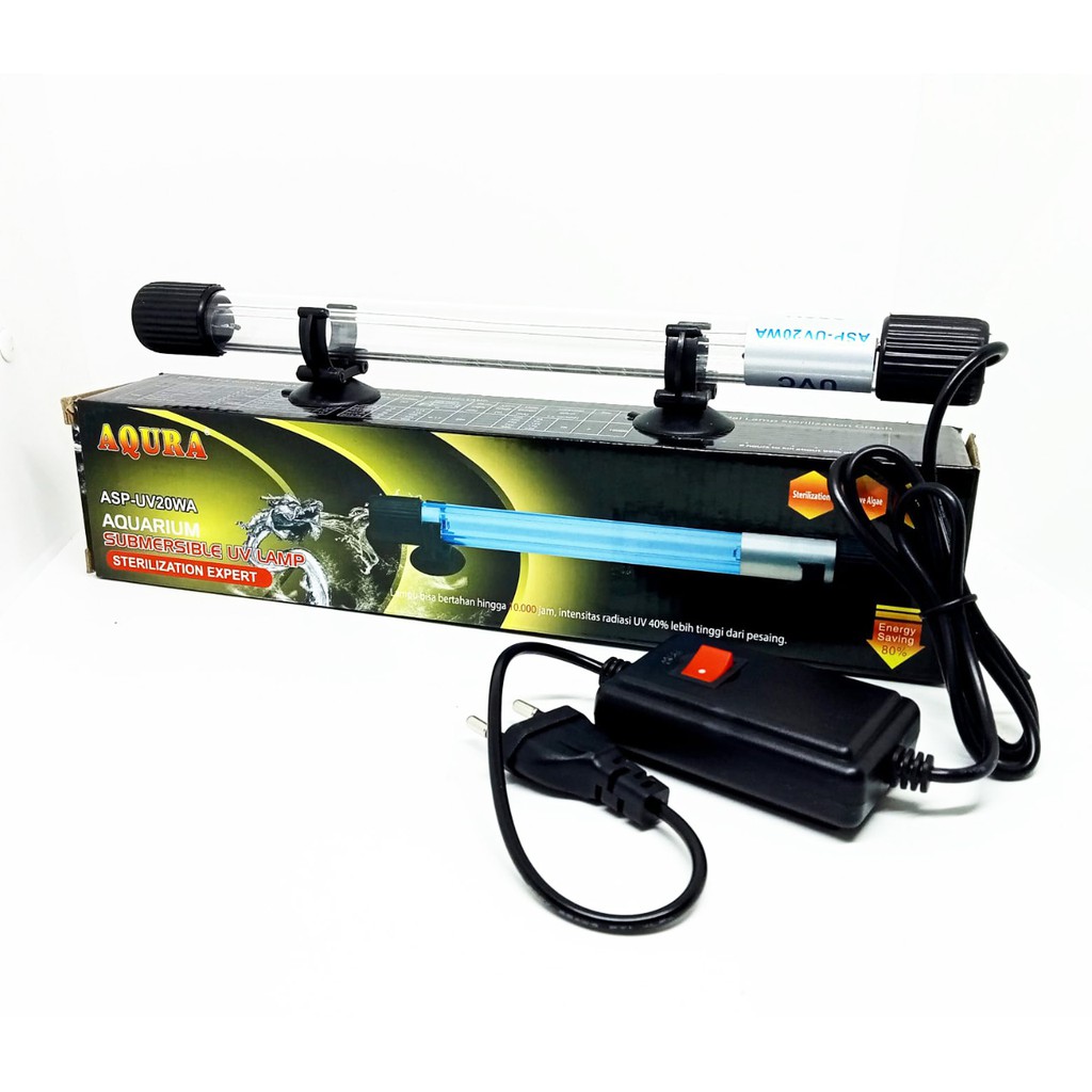 Lampu UV Ultraviolet AQURA 20 Watt Sterilizer Aquarium Kolam