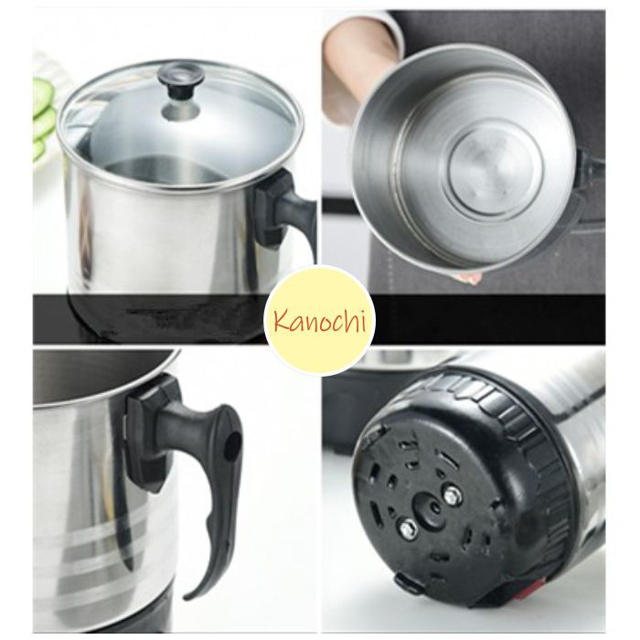 Electric Heating Cup 11 cm Mug listrik Gelas Masak Teko Elektrik SILVER