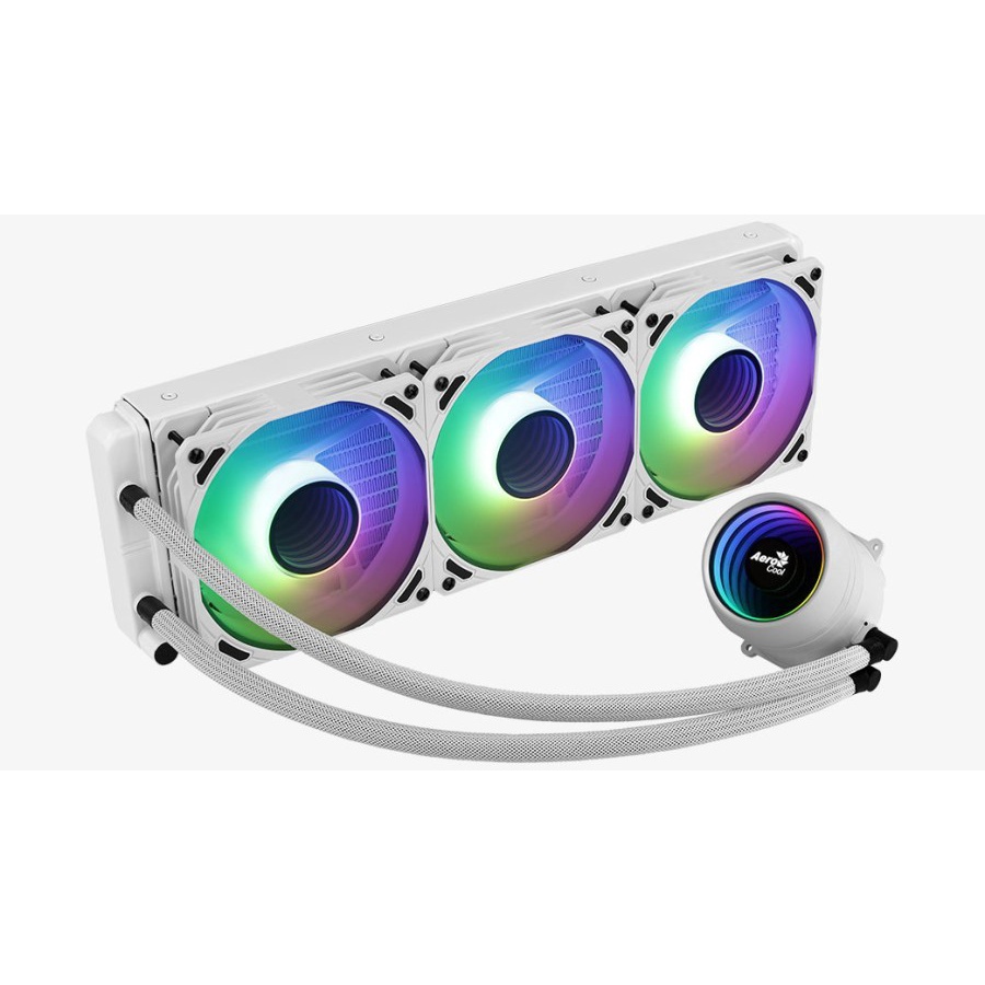 AeroCool MIRAGE L360 AIO WHITE MIRROR ARGB LIQUID COOLER 3x 120mm Fan