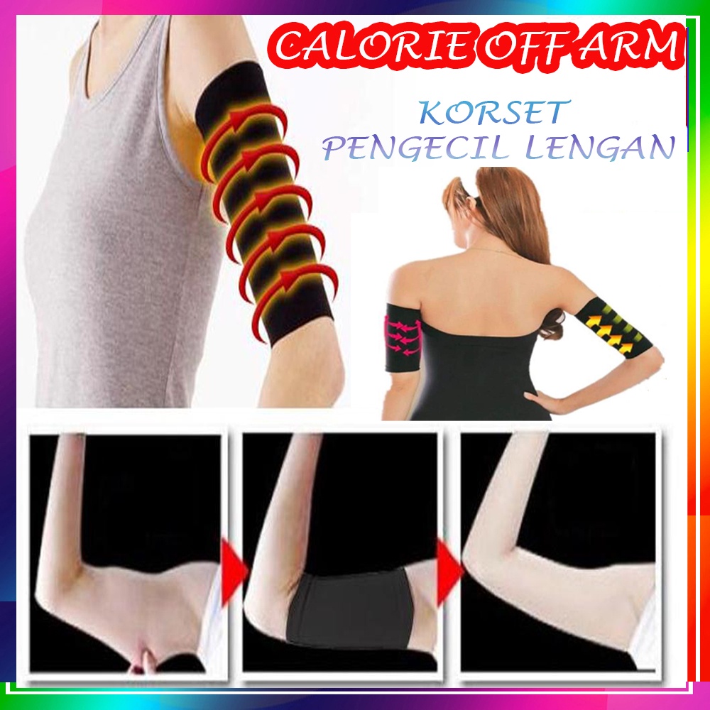 ( SEPASANG 2PCS ) KORSET LENGAN PENGECIL TANGAN PAHA CALORIE OFF ARM MASSAGE SHAPER SLIM ( KORSET LENGAN SEPASANG 2 PCS )