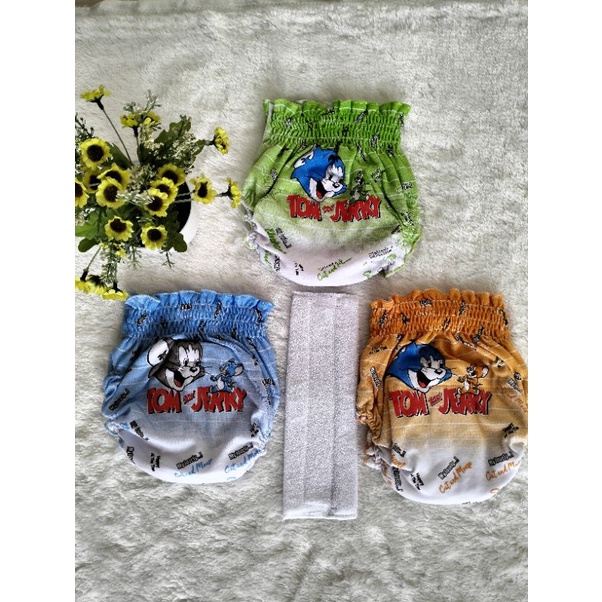 Harga 3 pcs Clodi Model Kerut Popok Kain Bayi Cuci Ulang