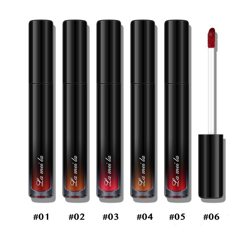 Hope Store - LAMEILA Lip GLOSS Black Edition Pelembab Bibir Lip Glaze Matte Lipstik Cair Tahan Air Dan Tahan Lama - 2030