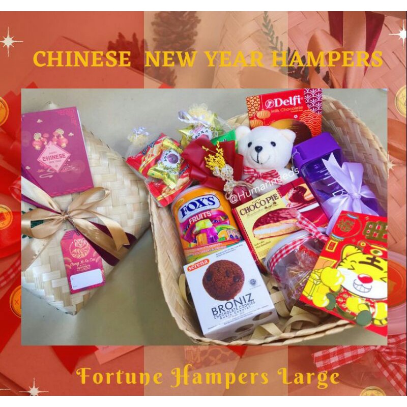 

(READY) Chinese New Year Package Hampers Box by Humanneeds | Hampers Imlek / Tahun Baru Cina / Hampers CNY 2023/ Besek Hampers / Fortune Hampers / Hampers Box