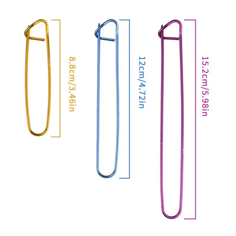 Knitting Needle Stitch Holder ANK / Penahan Rajutan Bentuk Peniti Alumunium - SET