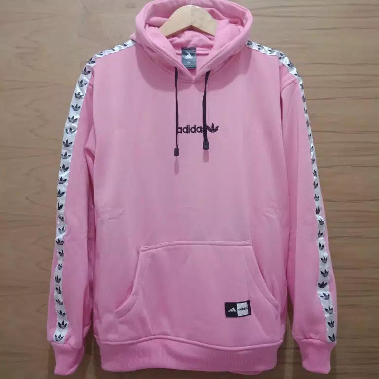 (BIG SALE)  Sweater Hoodie ADIDAS Tnt Putih Fleece Tebal