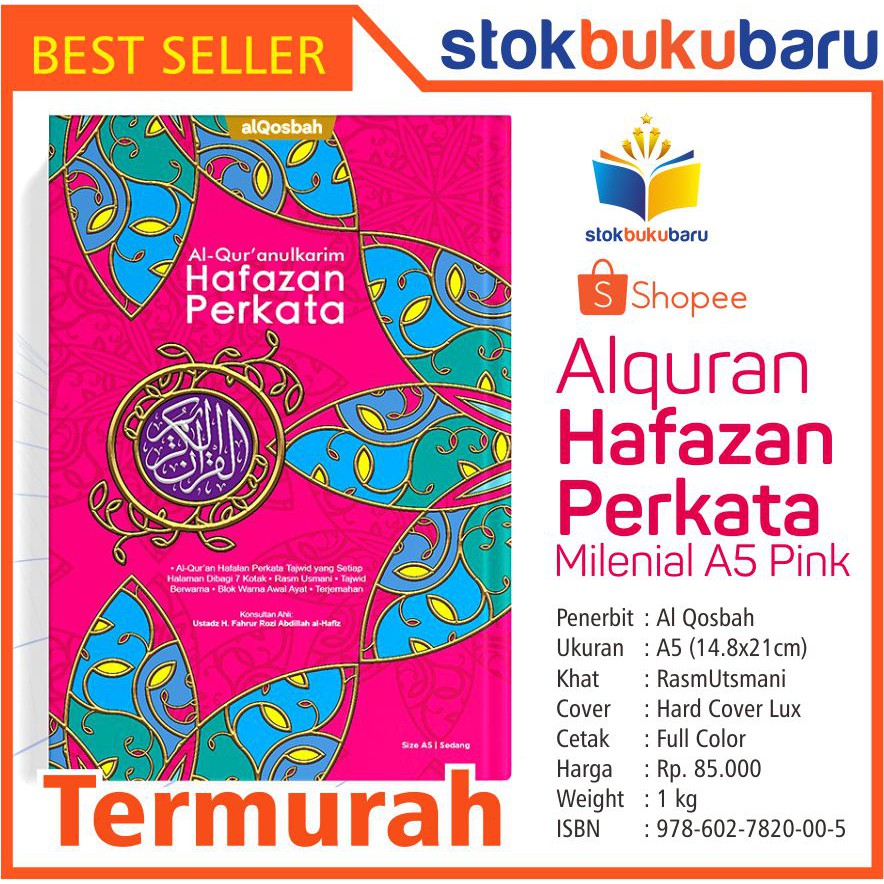 

Alquran Hafazan Perkata Milenial Muslimah A5 Pink