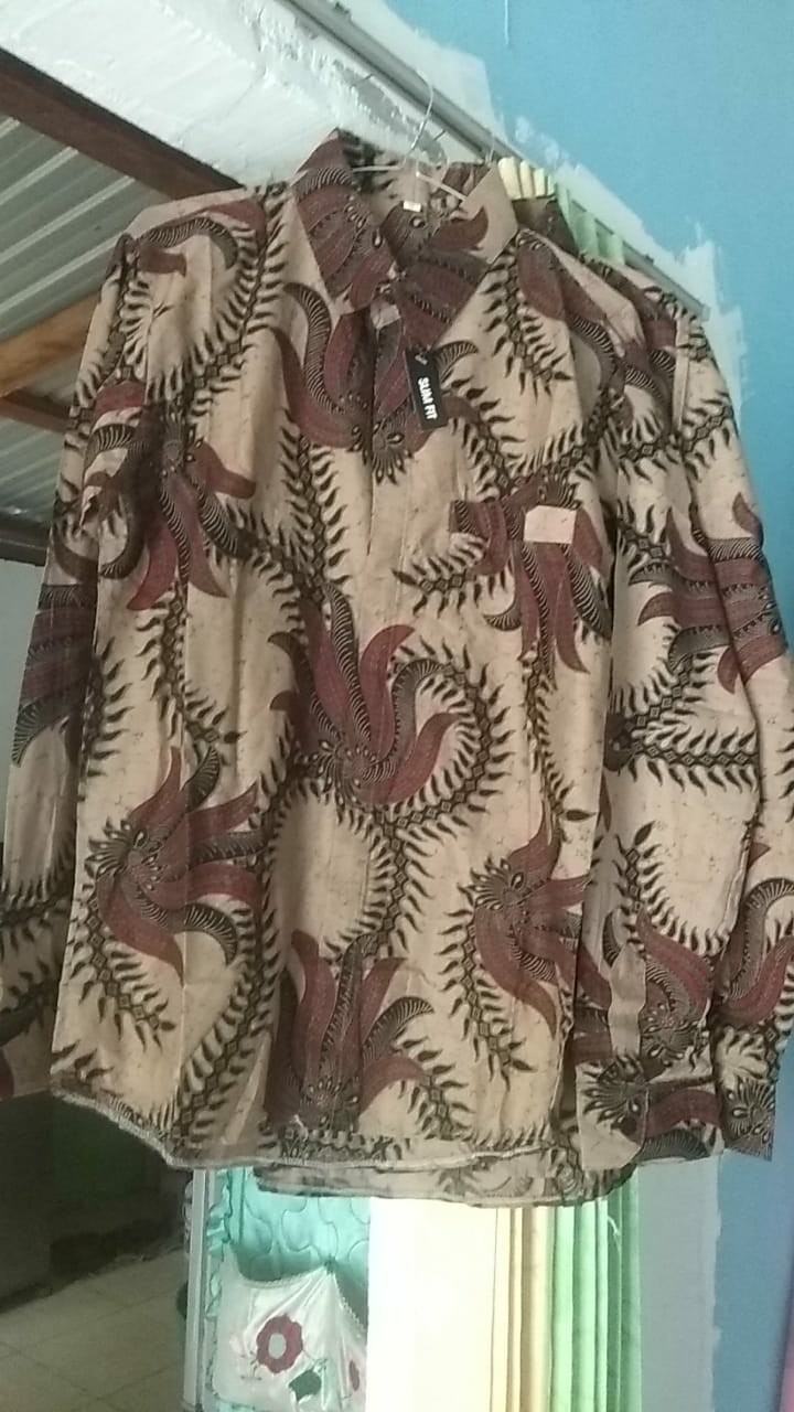 Kemeja Batik Pria Ppbtk07 Wsa04 Lengan Panjang /kemejapria/kemejabatik/batikpria/kemejabatikslimfit