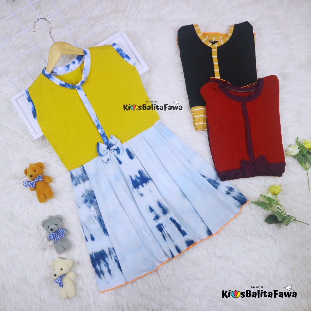 Dress Sinta uk 5-6 Tahun / Dres Anak Perempuan Motif Adem Baju Yukensi Import Lucu Murah