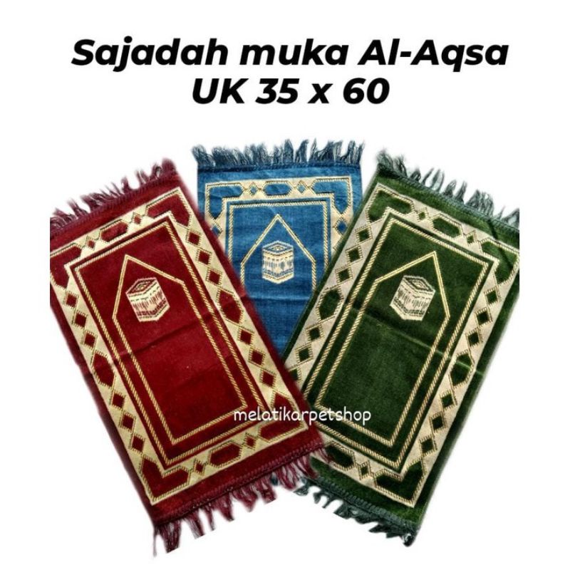 sajadah Al -Aqsoh mewah anggun, sajadah murah , sajadah souvenir murah berkualitas, sajadah berkuali