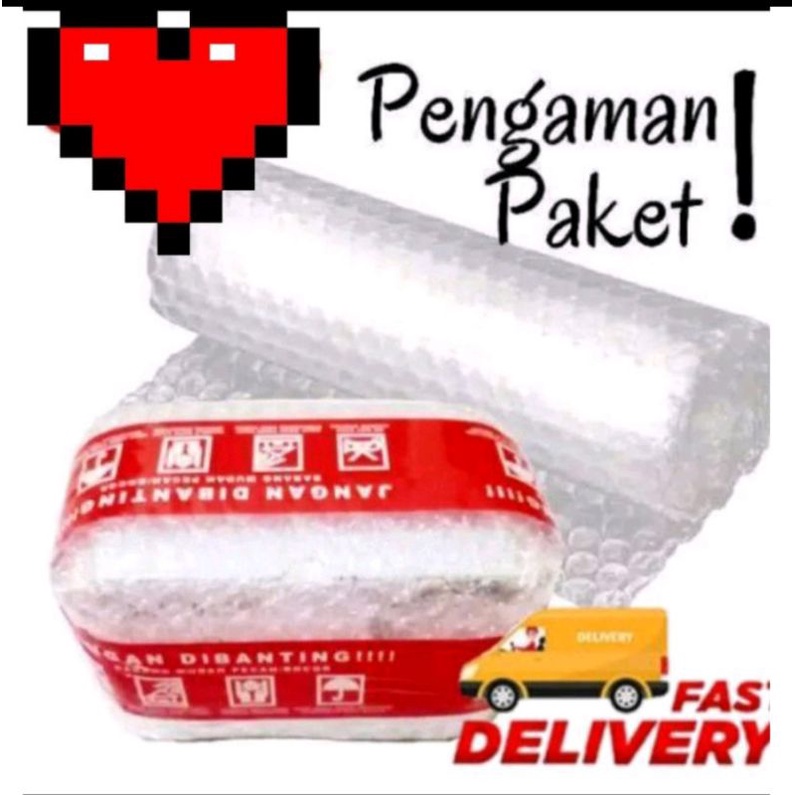 

pengaman paket/bubble wrap.
