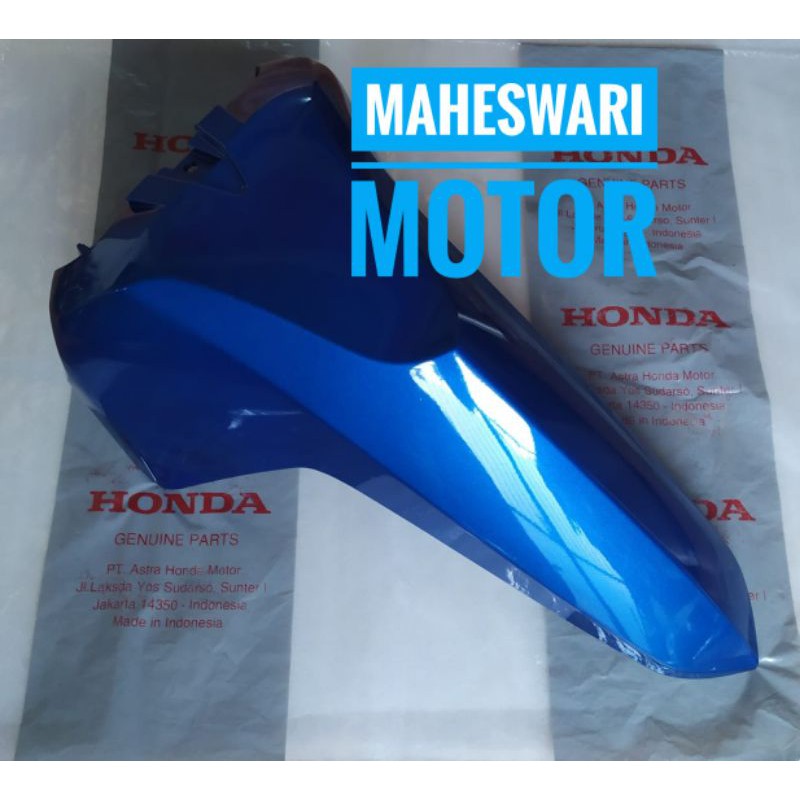 Spakbor slebor fender depan Honda supra x 125 fi biru.