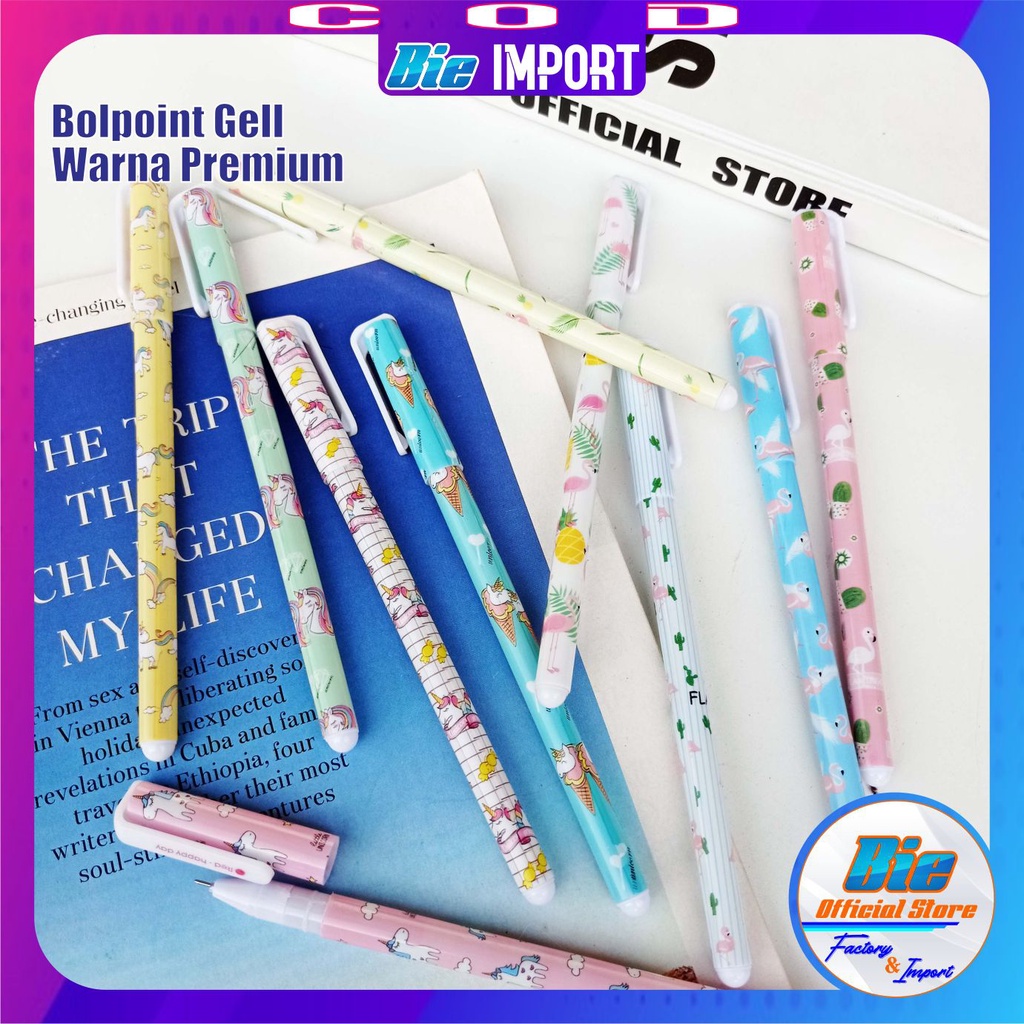 Pulpen Gell Warna Karakter Unicorn Premium Impor Best Seller