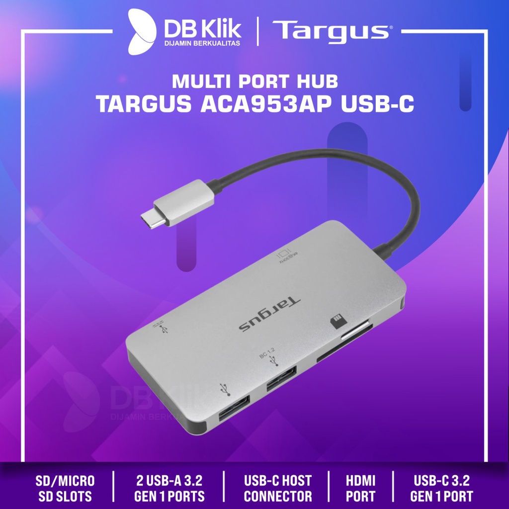 &quot;Multi Port Hub Targus ACA953AP USB-C to HDMI USB A USB C Card Reader&quot;