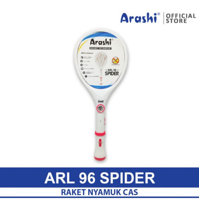 ARASHI Raket Nyamuk Listrik Cas LED ARL 93 Spider