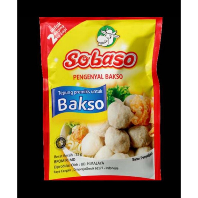 Pengenyal Bakso SOBASO 32gr - Sobaso Pengenyal BAKSO 32 gr Premiks Bakso