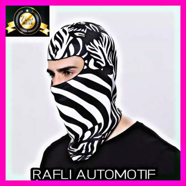 Masker Motor Full Face Sepeda Olahraga Balaclava Masker Ninja Aksesoris Fashion Cowok