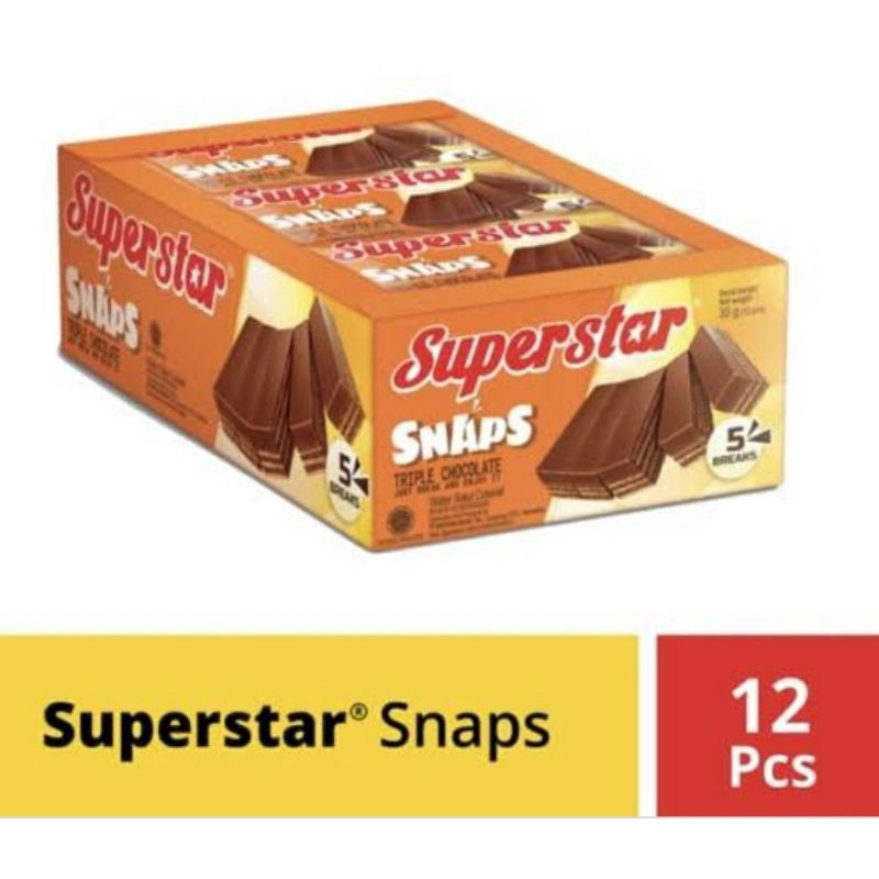 

Wafer Superstar Snaps 1pak isi 12pcs