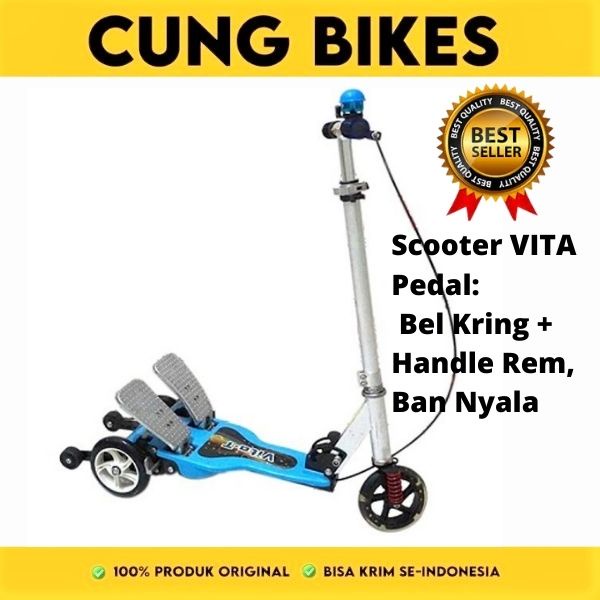 SCOOTER ANAK VITA DUA PEDAL/SKUTER ANAK VITA-T ADA REM