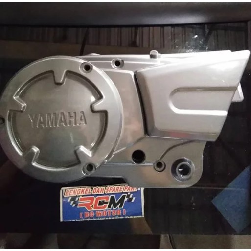 COVER CRANKCASE TUTUP BLOK KIRI MAHNIT MAHNET MAGNET RX KING NEW SILVER ORI YAMAHA YGP 3KA-E5411-50