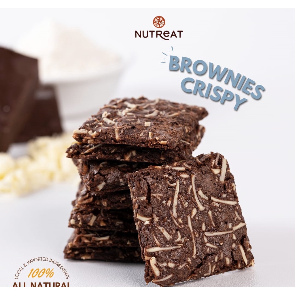 NUTREAT BROWNIES CRISPY HEALTHY SNACK 35GR | CHOCO ALMOND CHEESE