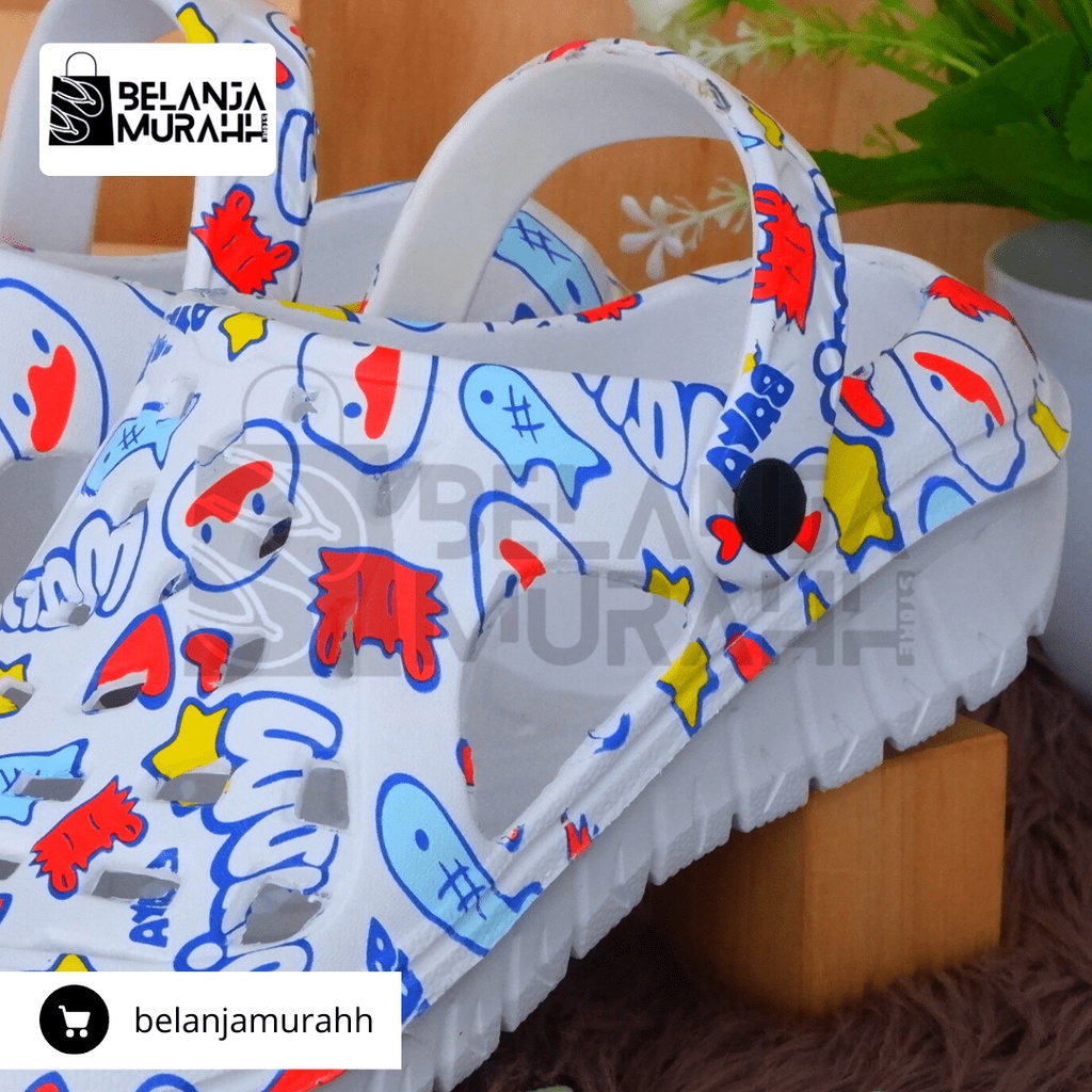 Sandal Kodok bolong-bolong Model Printing lucu model duck/bebek