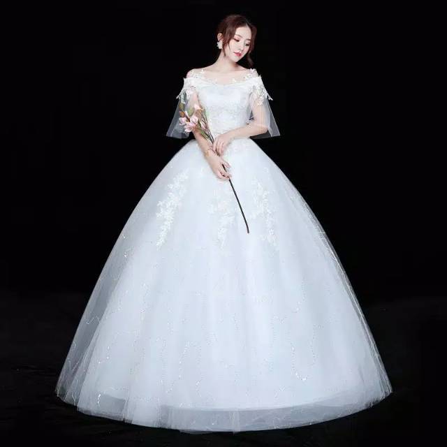 Wedding dress ball gown / baju pengantin putih murah