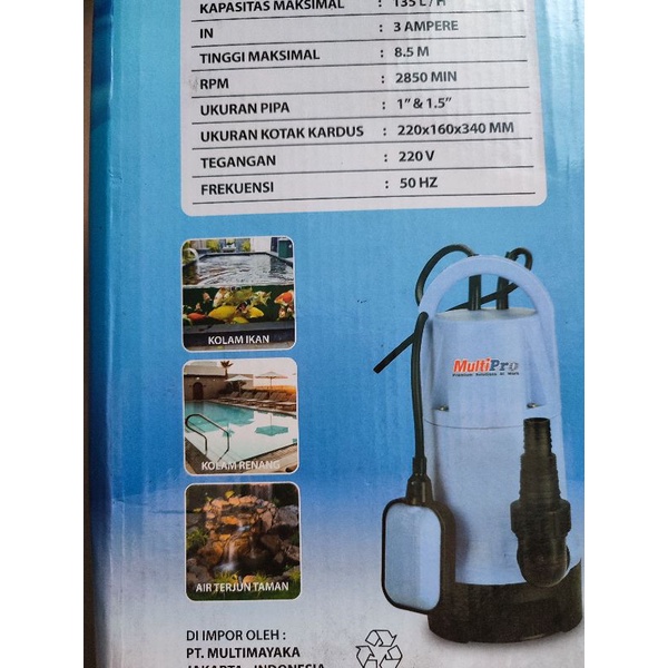 multipro SP400DWS pompa celup air kotor submersible pump SP 400 DWS