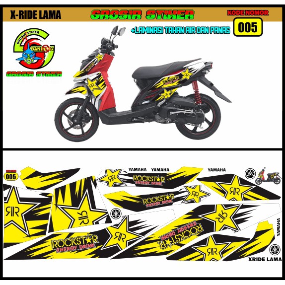 STRIPING STIKER VARIASI YAMAHA XRIDE LAMA