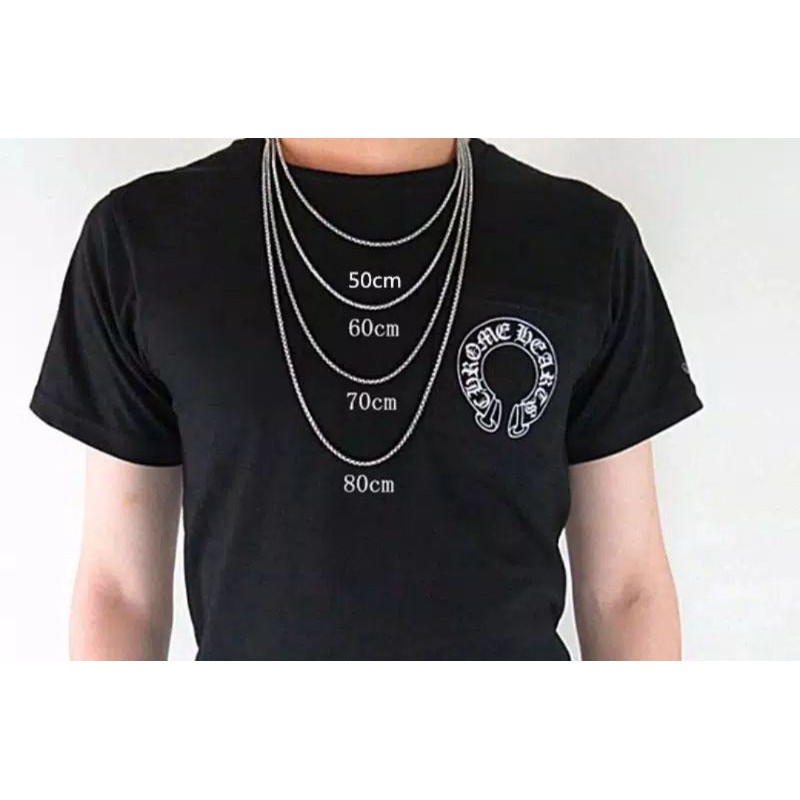 KALUNG PRIA BAHAN TITANIUM ANTI KARAT MODEL TERBARU/KALUNG PRIA MODEL PADI