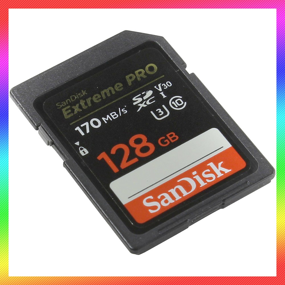 GS8 SanDisk 128GB Extreme Pro SDXC Card UHS-I U3 V30 Class 10 4K (170MB/s) SDSDXXY128GGN4IN