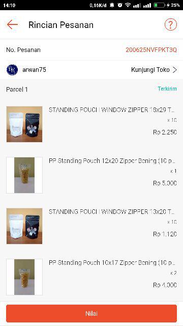 Pp Standing Pouch 14x22 Zipper Bening (10 Pcs)