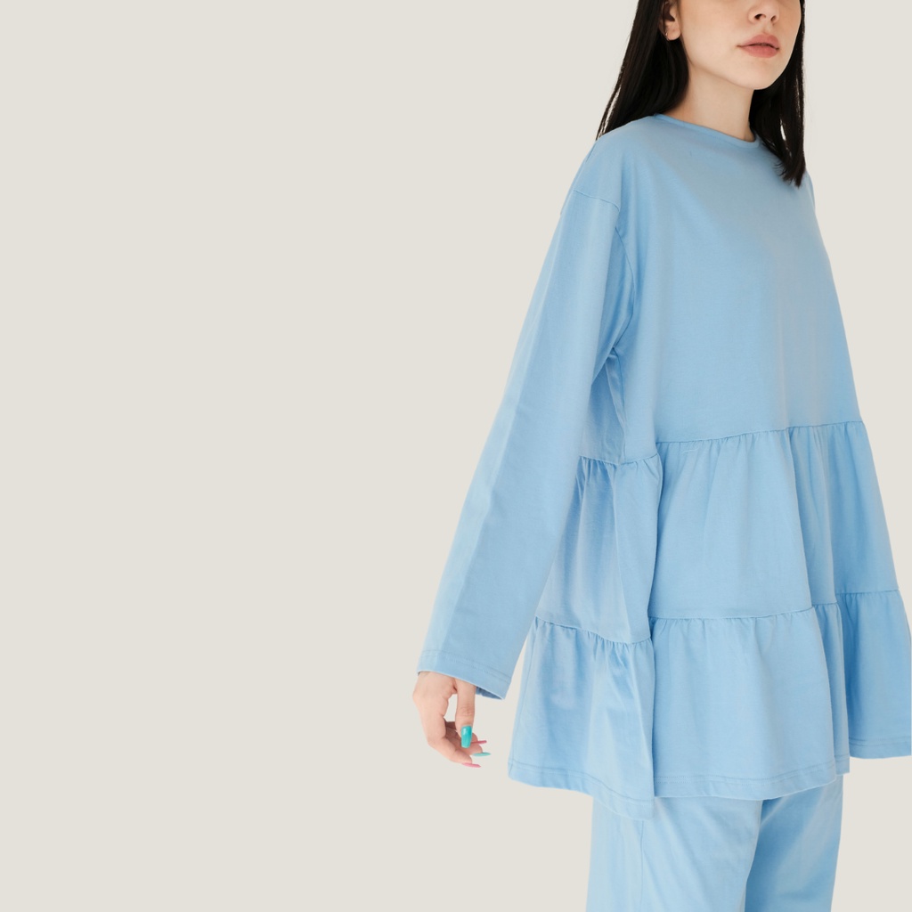 Basic blouse yitama blue