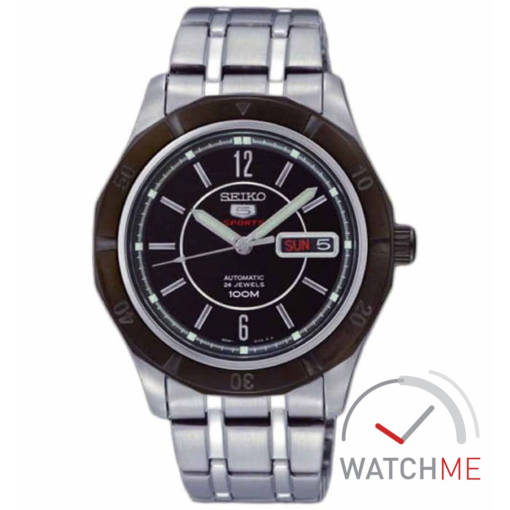 Jam Tangan Seiko 5 SRP297K1 Automatic Black Dial Grey 100m Stainless Steel Original Bergaransi