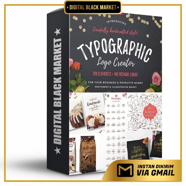 Typographic Logo Creator Mega Bundle - Photoshop &amp; Illustrator