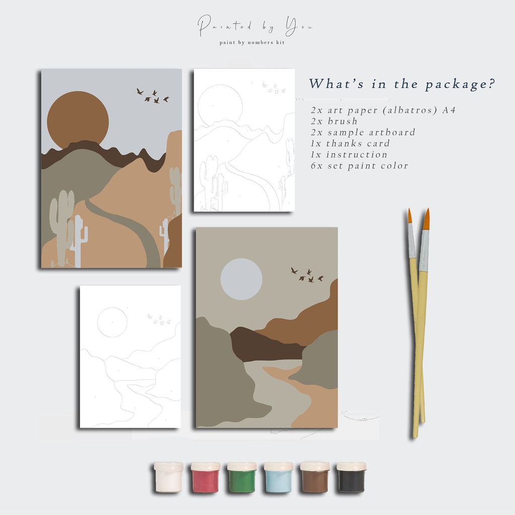 

2pcs Paint By Number Kit A4, BR-LAND-01