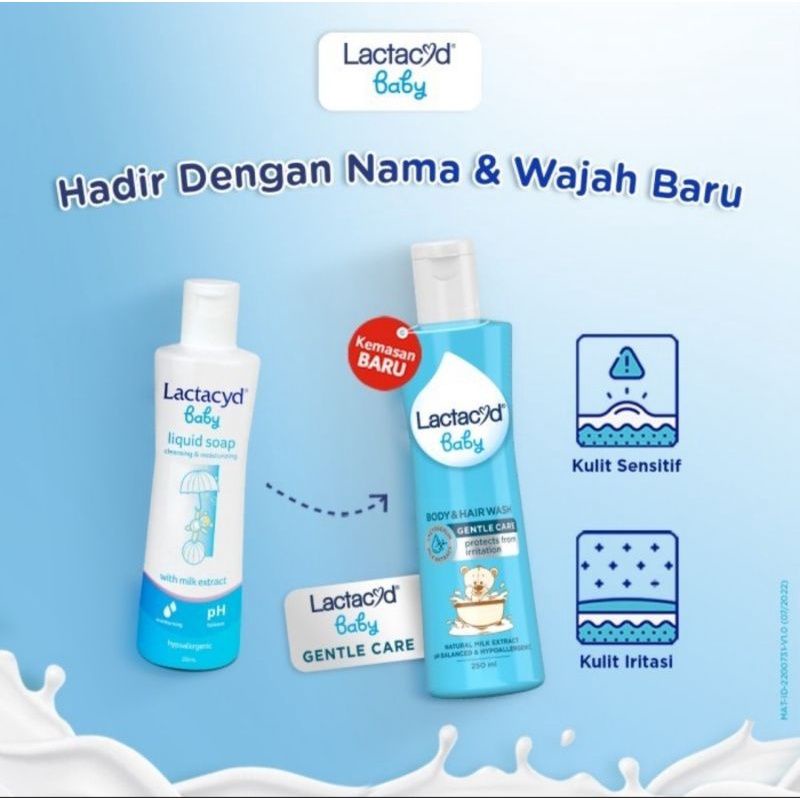 LACTACYD Baby Liquid Soap Blue with Milk Extract  60ml 150ml 250ml pump 500ml