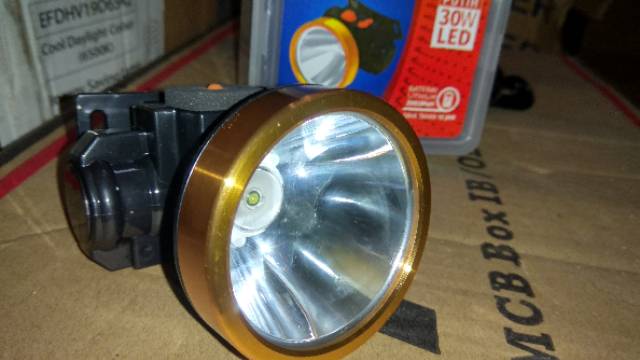 senter kepala 30 watt lumment LED kuning putih