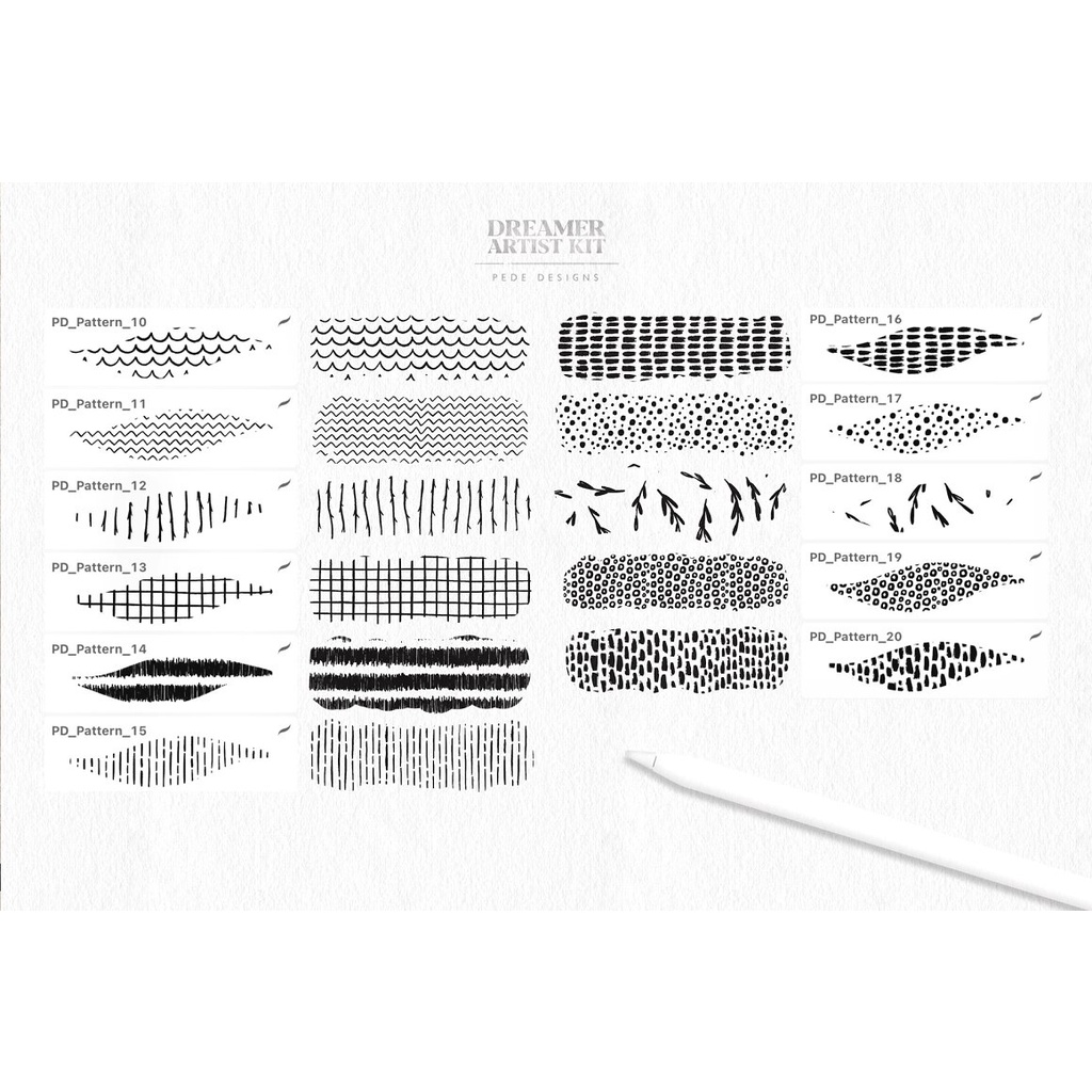Procreate Brush - Dreamer Artist Kit Brushes, Stamps,Canvas, and Pattern for Procreate