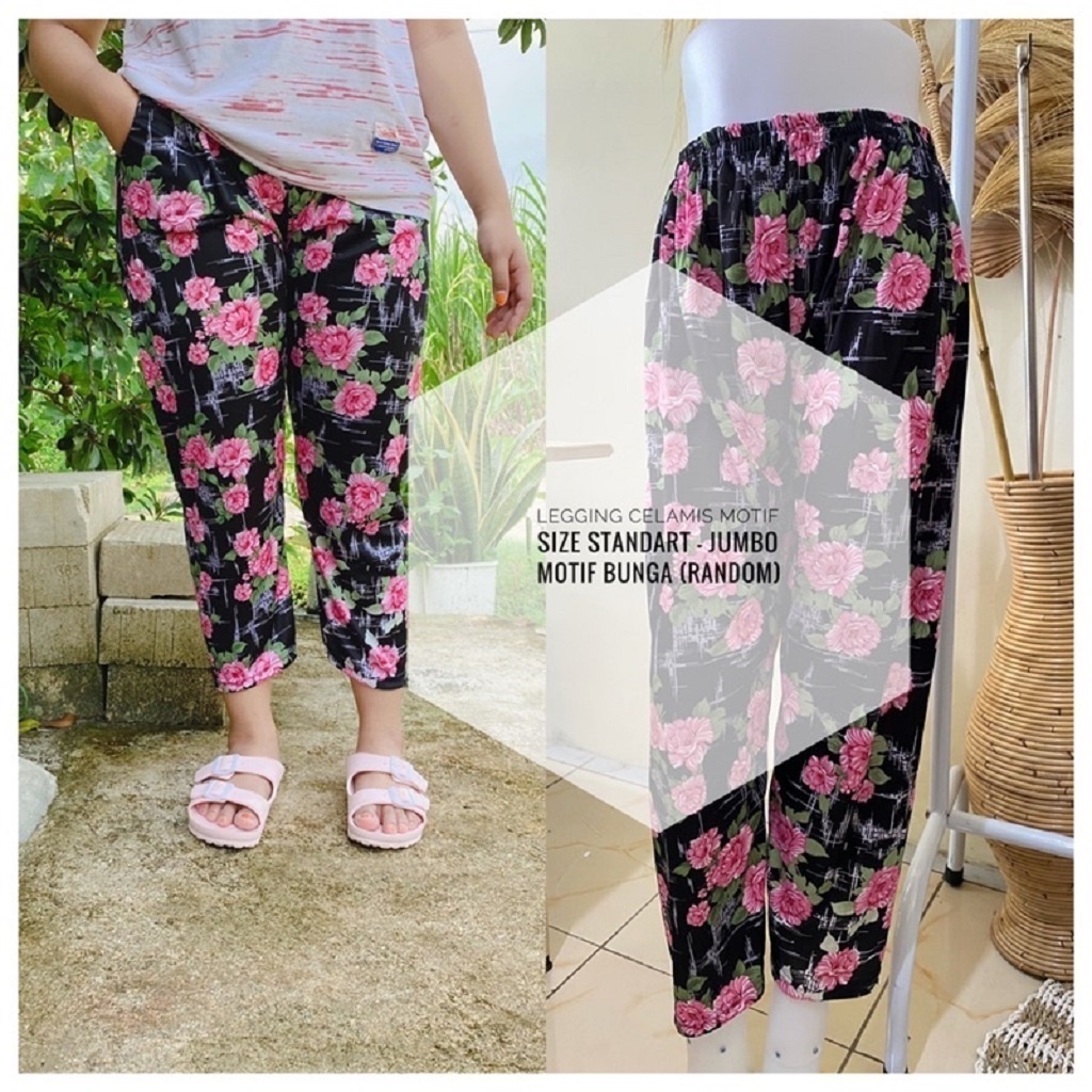 Legging Hyget Motif / Leging Celana Wanita Celamis / Celana Panjang Wanita