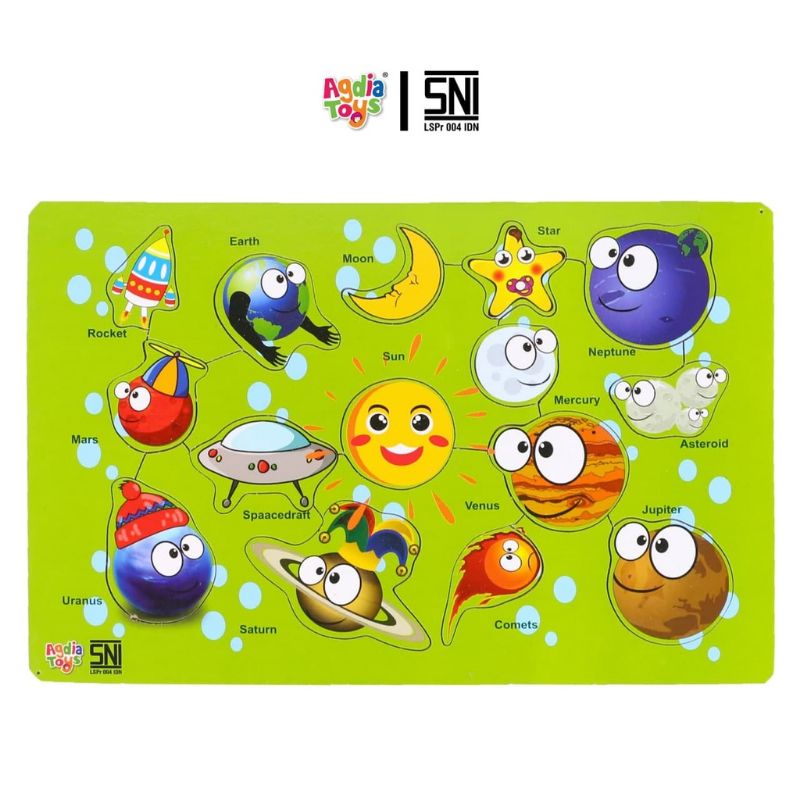 mainan edukasi puzzle planet agdia toys
